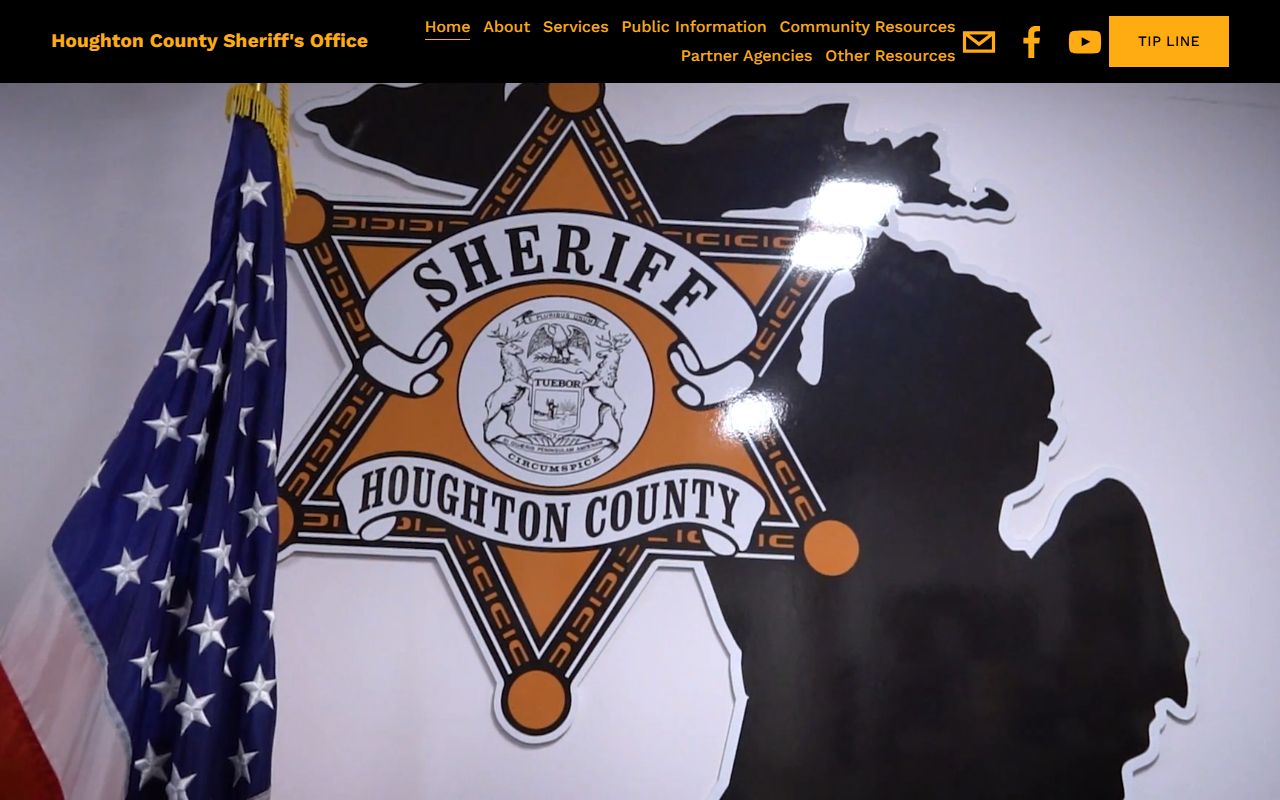 Houghton County Sheriff website used for inmate records and custody lookups