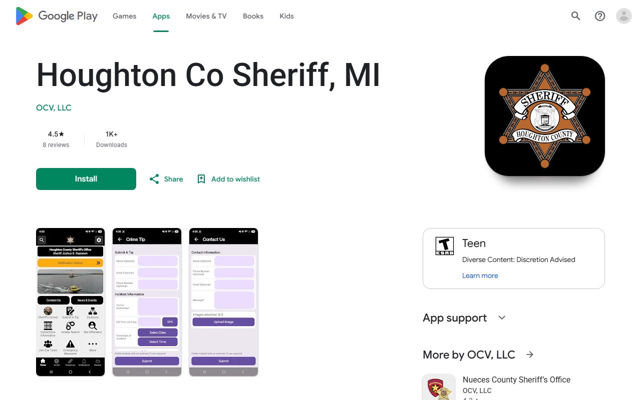 Houghton County warrant records official sheriff app on Google Play